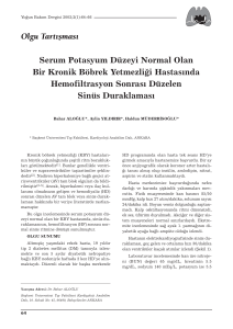 64-66 Serum Potasyum - Yoğun Bakım Dergisi