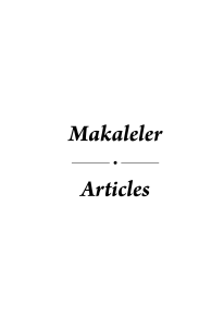 Makaleler Articles - Türk Kültürü ve Hacı Bektaş Veli Araştırma Dergisi
