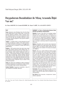 04-Duygu bozukluklarġ - Turkish Journal of Psychiatry