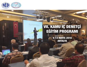 Antalya program.indd - İç Denetim Koordinasyon Kurulu