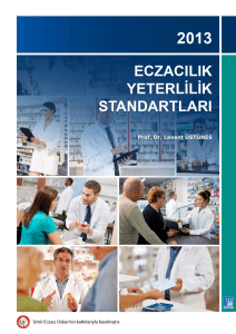 eczacılık yeterlilik standartları 2013