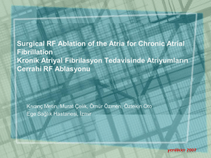 Surgical RF Ablation of the atria for chronic atrial fibrillation