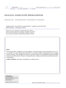 neonatal nonketotik hiperglisinemi neonatal nonketotıc