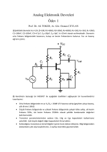 Analog Elektronik Devreleri Ödev 1