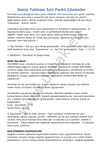 Deniz Tutmasi I&ccedil;in Farkli &Ccedil;&ouml;z&uuml;mler