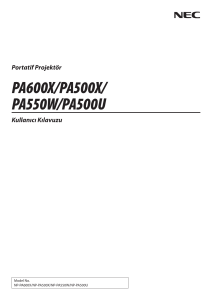 PA600X/PA500X/ PA550W/PA500U - NEC Display Solutions, Ltd.