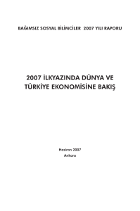 2007 ilkyazında dünya ve türkiye ekonomisine bakış