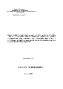 kadın psikiyatrik hastaların cinsel yaşam, evlilik, aile planlaması ve