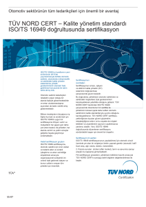 TÜV NORD CERT – Kalite yönetim standardı ISO/TS 16949