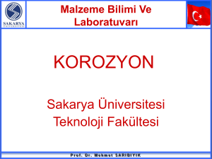 korozyon - SABİS - Sakarya Üniversitesi