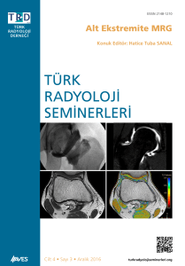 Alt Ekstremite MRG - Türk Radyoloji Seminerleri
