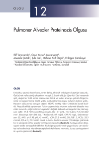 Pulmoner Alveoler Proteinozis Olgusu