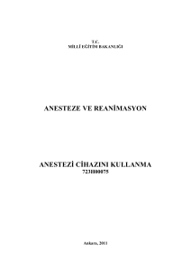 anesteze ve reanġmasyon anestezġ cġhazını kullanma