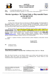 Mersin Agrodays- 10. Tarım Gıda ve Hayvancılık Fuarı ALIM