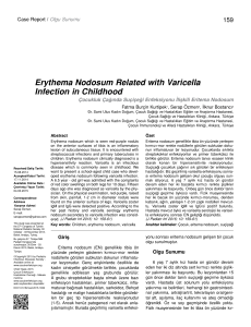 Erythema Nodosum Related with Varicella Infection in Childhood