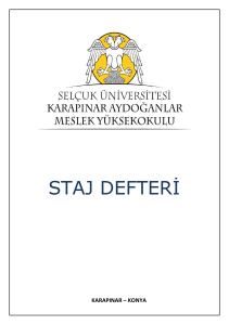 staj defteri - Selçuk Üniversitesi