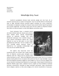 Metafiziğe Giriş: Faust - Bilkent University