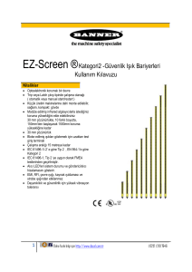 EZ-Screen ®Kategori2 -Güvenlik Işık Bariyerleri