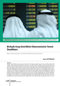 Birleşik Arap Emirlikleri Ekonomisinin Temel Özellikleri