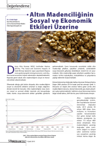 Altın Madenciliğinin Sosyal ve Ekonomik Etkileri Üzerine