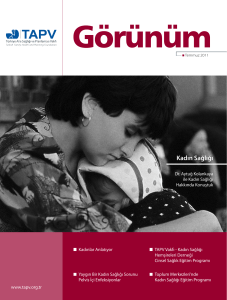 Kadın Sağlığı - Türkiye Aile Sağlığı ve Planlaması Vakfı