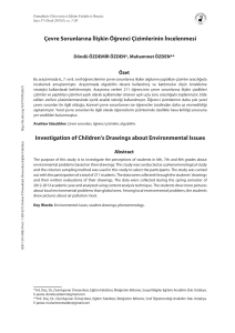 Çevre Sorunlarına İlişkin Öğrenci Resimlerinin İncelenmesi (PDF