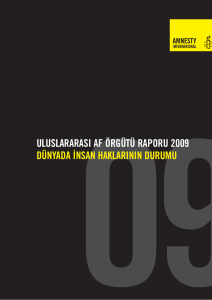 uluslararası af örgütü raporu 2009 dünyada insan haklarının durumu