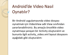 Android`de Video Nasıl Oynatılır?