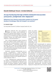 Avrupa Kardiyoloji Derneği enfektif endokardit