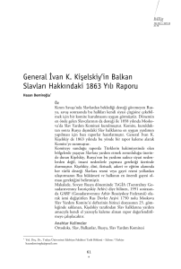 General İvan K. Kişelskiy`in Balkan Slavları