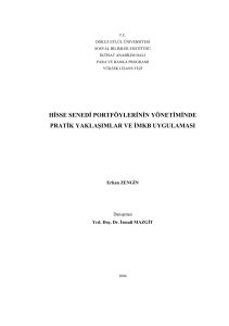 hisse senedi portföylerinin yönetiminde pratik yaklaşımlar ve imkb