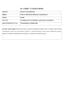 iş / görev tanımı formu - Düzce Üniversitesi