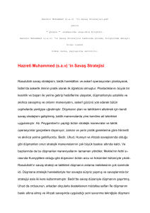Hazreti Muhammed (s.a.v) `in Savaş Stratejisi