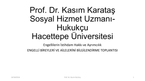Prof. Dr. Kasım Karataş Sosyal Hizmet Uzmanı