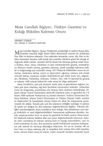 Musa Carullah Bigiyev, ·Türkiye Gazetesi ve Kulağı Bukülen