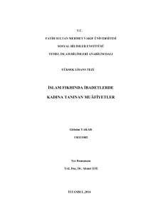 islam fıkhında ibadetlerde kadına tanınan muâfiyetler