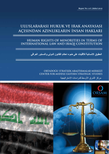 uluslararası hukuk ve ırak anayasası açısından azınlıkların