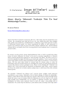 Ahmet Altan`ın `Aldatmak` - Journal of Human Sciences