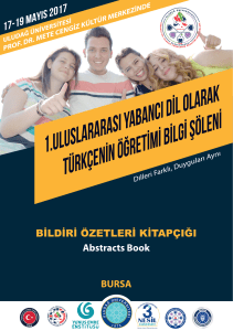 Abstracts Book! - Uludağ Üniversitesi