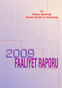 2009 yılı strateji geliştirme başkanlığı birim faaliyet raporu