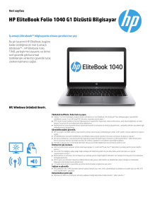 HP EliteBook Folio 1040 G1 Dizüstü Bilgisayar