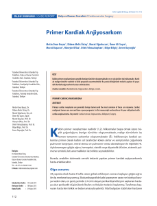 Primer Kardiak Anjiyosarkom - Acıbadem Üniversitesi Sağlık