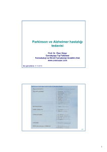 Parkinson ve Alzheimer hastalığı tedavisi