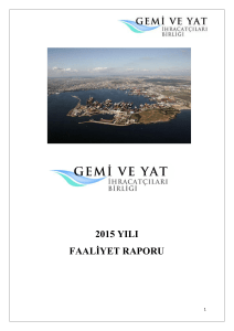 2015 yılı faaliyet raporu - Turkish Ship and Yacht Exporters