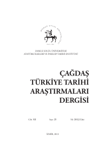 çağdaş türkiye tarihi araştırmaları dergisi