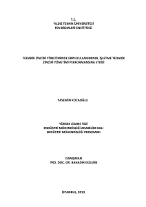 tc yıldız teknik üniversitesi fen bilimleri enstitüsü tedarik zinciri