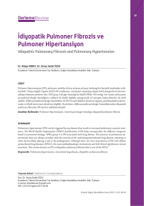 İdiyopatik Pulmoner Fibrozis ve Pulmoner Hipertansiyon