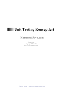 Unit Testing Konseptleri