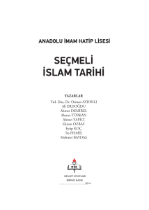 İslam Tarihi Ders Kitabı - İmam Hatip Lisesi - Tarih