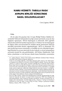 kamu hizmeti - Türkiye Barolar Birliği Dergisi